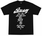 Load image into Gallery viewer, Stussy Extended Global Cities World Tour Tee Black (1998-2008)
