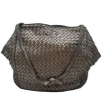 Load image into Gallery viewer, Bottega Veneta Intrecciatio Shoulder Bag Metallic Grey (Pre-owned) 2K4C9HD
