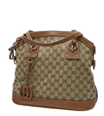 Load image into Gallery viewer, Gucci Medium GG Canvas Charm Dome Satchel (Pre-owned) 98M7HMJ
