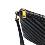 Load image into Gallery viewer, Saint Laurent Black Matelasse Quilted Leather Monogram Pouch Wristlet (Pre-owned) GHJ4MYX
