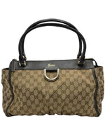 Load image into Gallery viewer, Gucci Monogram D Gold Tote Dark Brown (Pre-owned) 7JK26CK
