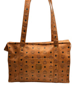 Load image into Gallery viewer, MCM Cognac Visetos Shopper Tote Bag Monogram Print (Pre-owned)
