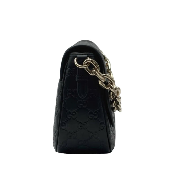 Gucci GG Calfskin Embossed Emblem Arabella Bag Black (26BV87QM)