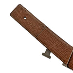 Load image into Gallery viewer, Hermes Leather Belt With Silver-Toned Buckle (Pre-owned)
