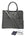 Prada 2015-2026 Medium Bicolor Saffiano Lux Galleria Satchel Grey (Like new) 8D976YD