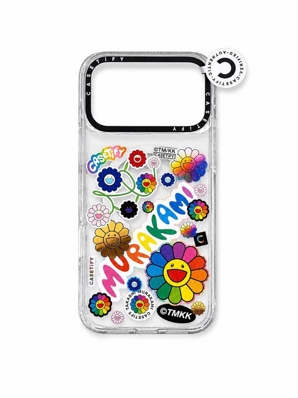 CASETIFY  x Takashi Murakami Flowers Sticker Mania iPhone 17 Pro Max Glaze Case (Clear)