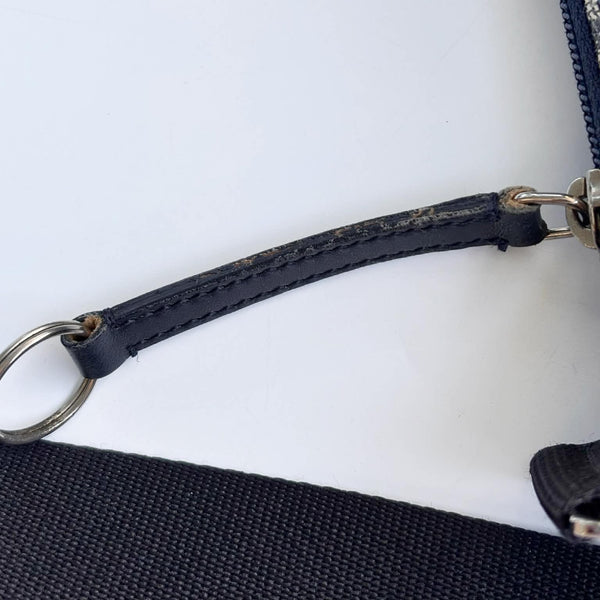 Christian Dior Blue Dior Trotter Logo Canvas Crossbody Bag (Pre-owned) RD9WT24