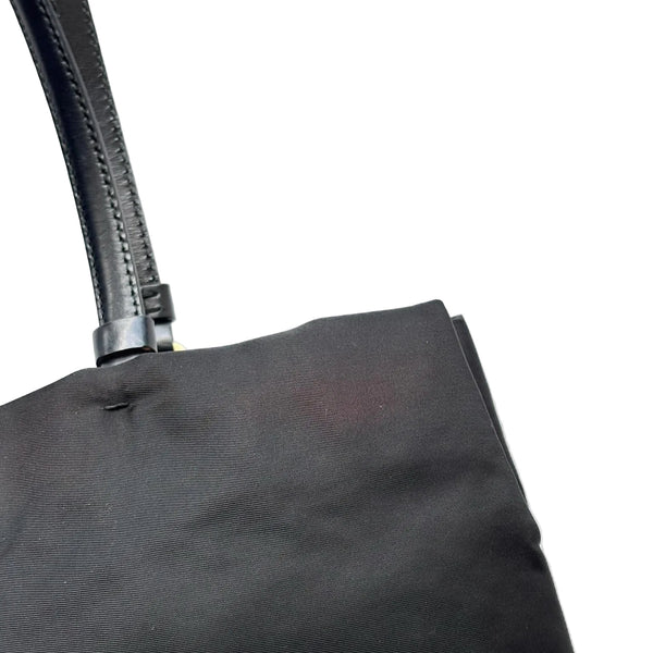 Prada Shopping Tote Bag Nylon Black Gold (Pre-owned) 29H47JX
