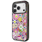 Load image into Gallery viewer, CASETIFY  x Takashi Murakami Flowers Bloom Rainbow (Pink) iPhone 17 Pro Max Glaze Case Black
