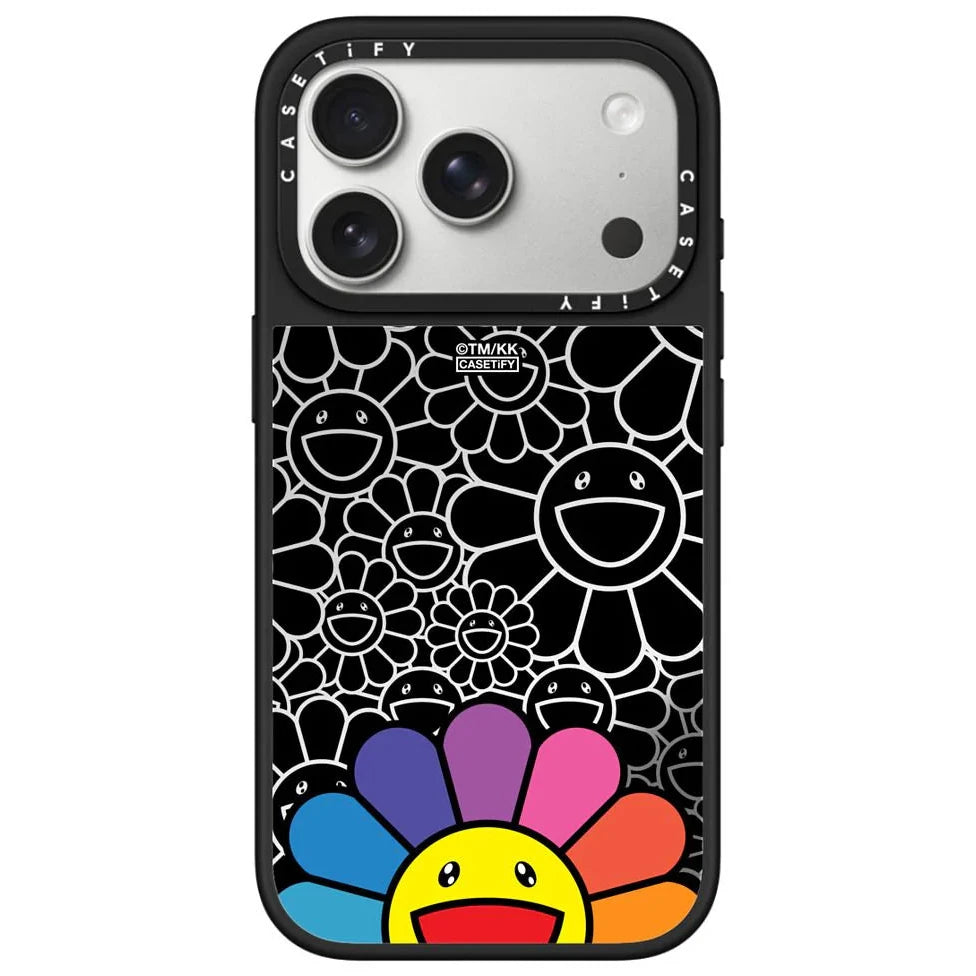 CASETIFY x Takashi Murakami Flowers Bloom Rainbow Smile iPhone 17