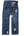 Chrome Hearts Fleur Knee Cross Patch Jeans Blue