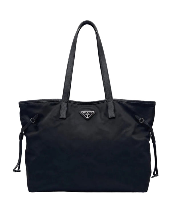 Prada Saffiano Trimmed Tessuto Open Convertible Tote satchel (Pre-owned)