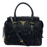 Load image into Gallery viewer, Prada Nylon Gaufre Black Handbag Black (Pre-owned) 47BG9W8

