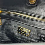 Load image into Gallery viewer, Prada Black Saffiano Leather Top Handle Tote Bag (Like new) DGRJQ2W
