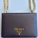 Load image into Gallery viewer, Prada Saffiano Leather Crossbody Bag Purple (Like new) BCM8KHB
