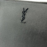 Load image into Gallery viewer, Saint Laurent Grain De Poudre Monogram Monochrome iPad Case Black (Like new) 87VWTG
