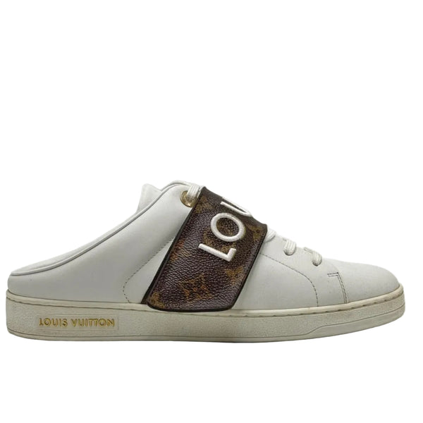 Louis Vuitton Frontrow Wrap-toe Slippers White Brown (Women's)