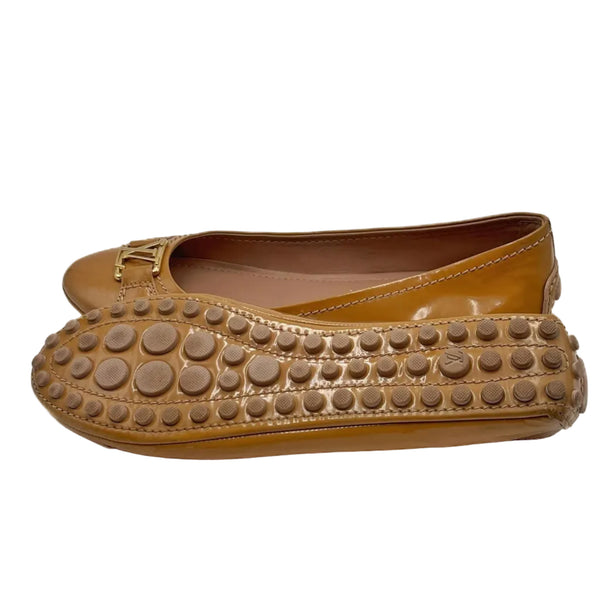 Louis Vuitton Patent Calfskin Womens Oxford Ballerina Flats (Pre-owned)