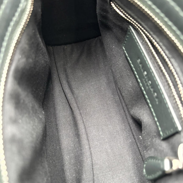 Balenciaga Classic Mini City Dark Green Leather and Patent Leather Bag (Pre-owned) 6C6VC4K