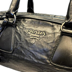 Load image into Gallery viewer, Prada Black Nappa Antique Leather  Tote Bag (Pre-owned) QV2T4CB
