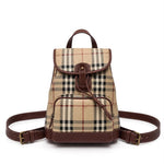 Load image into Gallery viewer, Burberry Brown Haymarket Check Leather Backpack (Pre-owned)
