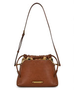 Load image into Gallery viewer, Burberry Brown Ochre Leather And Bridle House Check Canvas Little Crush Crossbody Bag (Pre-owned)
