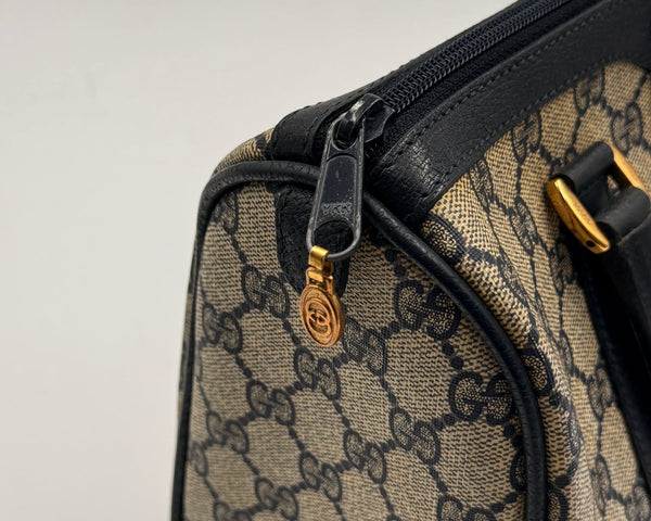 Gucci Boston Handbag GG monogram Canvas Leather (Pre-owned) KT4KWC3