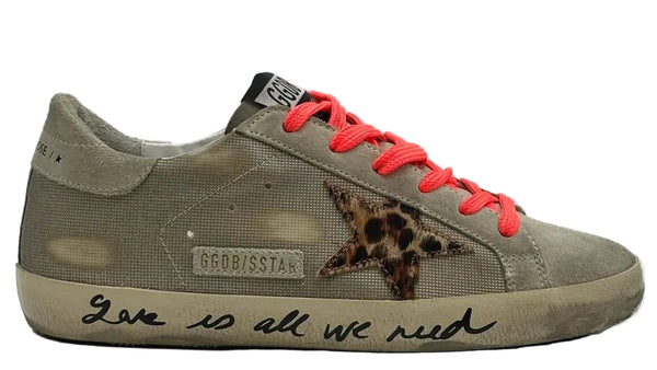 Golden Goose Super-Star Light Gold Beige Brown Leo Ice (Women's)