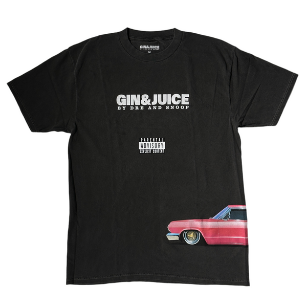 Gin & Juice By Dr.Dre And Snoop LAID BACK Vintage Black Tee