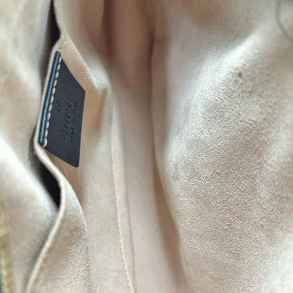 Gucci Beige/Ebony GG Diagonal Quilted Canvas Marmont Small Camera Bag (Like new) VM8BD27