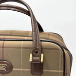Load image into Gallery viewer, Burberry Nova Check Boston Bag Nylon Canvas Brown Auth (Pre-owned)
