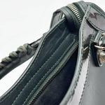 Load image into Gallery viewer, Balenciaga Classic Mini City Dark Green Leather and Patent Leather Bag (Pre-owned) 6C6VC4K
