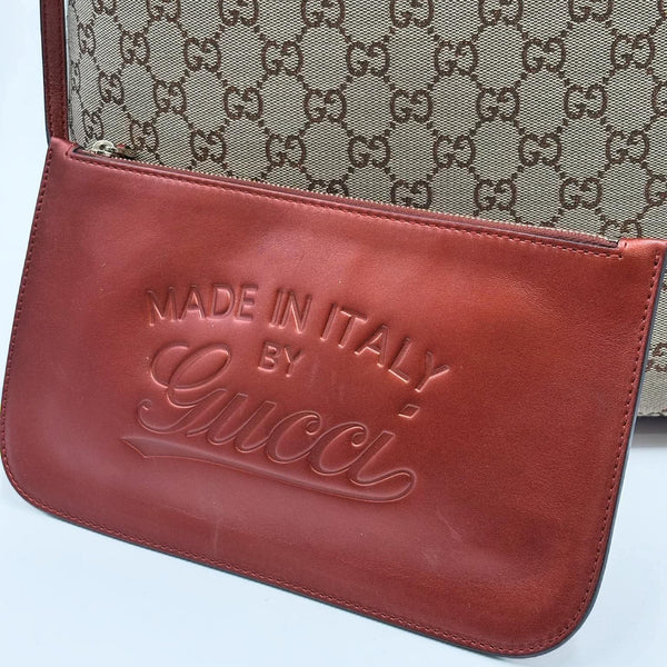Gucci Beige/Red GG Canvas Craft Original Tote Bag (Pre-owned) B6VHK3J