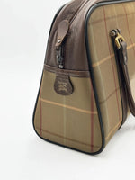 Load image into Gallery viewer, Burberry Vintage Beige/Brown Check Fabric Satchel (Pre-owned)
