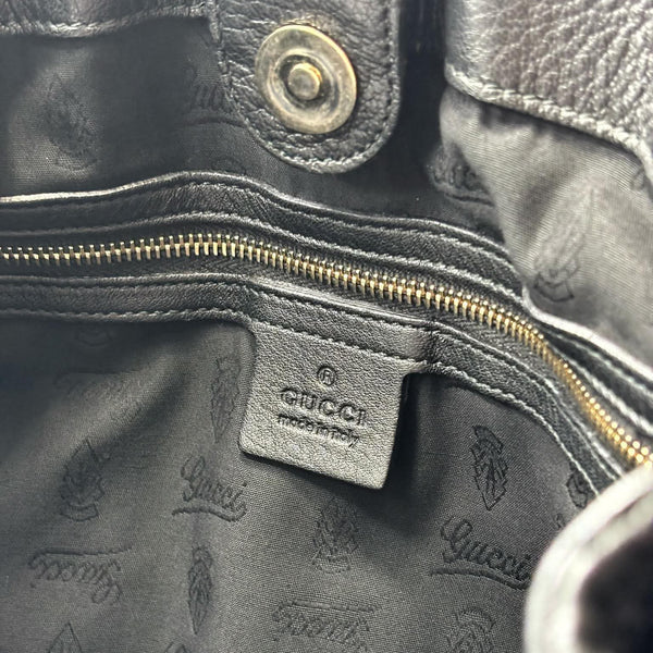Gucci Black Leather Sienna Tote Bag (Pre-owned) H8RKTTC
