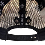 Load image into Gallery viewer, Chrome Hearts Cemetery Cross Leather Stitched Trucker Hat Black (Like new)
