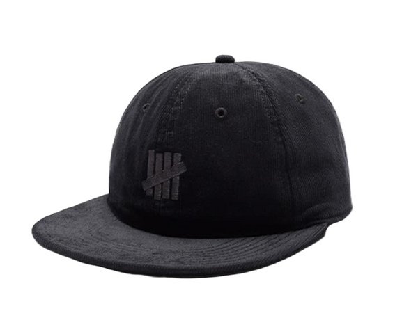 Undefeated Corduroy Strapback Hat Black
