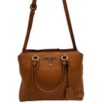 Load image into Gallery viewer, Prada Brown Vitello Phenix Convertible Tote Bag (Pre-owned)
