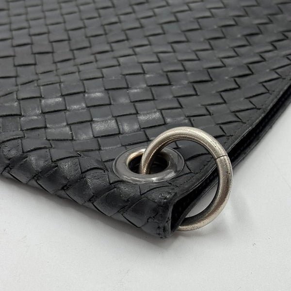 Bottega Veneta Intrecciato Black Messenger Bag (Pre-owned) 4DWB6KM