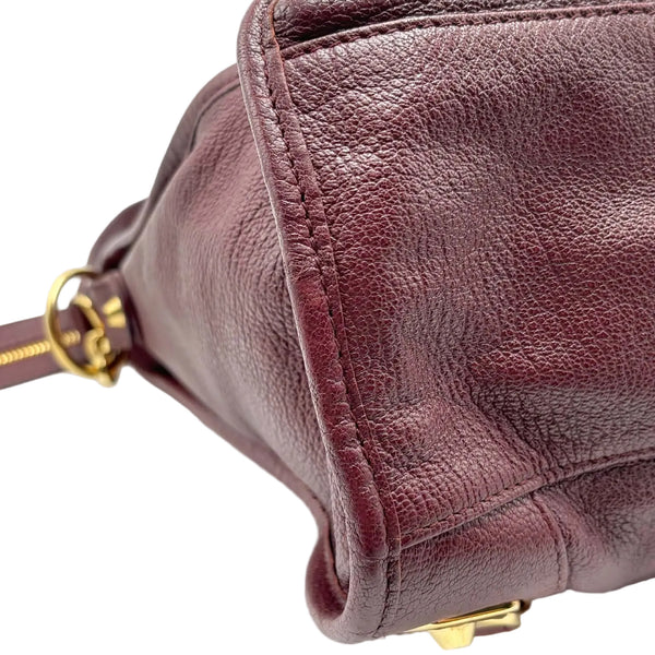 Balenciaga Cassis Grained Chevre Leather Metallic Edge City Bag (Pre-owned) 8Y8KVRT