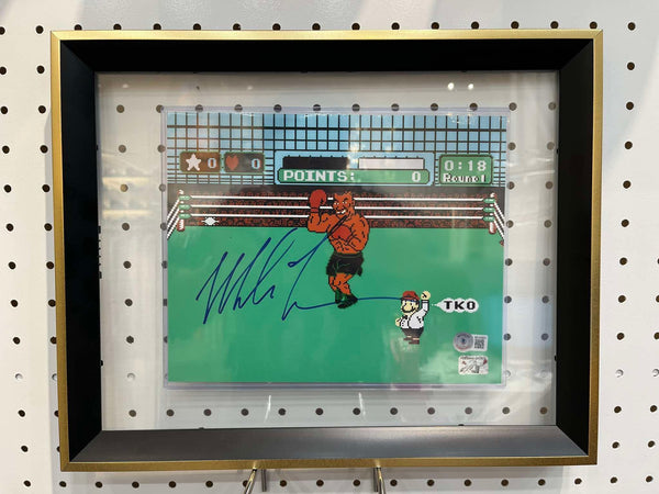 SIGNED MIKE TYSON'S PUNCH-OUT!! CANVAS PRINT THE GREEN HEAD (Framed)