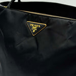 Load image into Gallery viewer, Prada Tessuto Triangle Logo Plate Tote Bag Black (Pre-owned) X7MQ6DD
