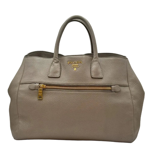Prada Handbag Leather Grey (Pre-owned) CVXX632