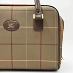 Load image into Gallery viewer, Burberry Nova Check Boston Bag Nylon Canvas Brown Auth (Pre-owned)
