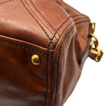 Load image into Gallery viewer, Prada Palissandro Vitello Shine Leather East/West Satchel Bag (Pre-owned)
