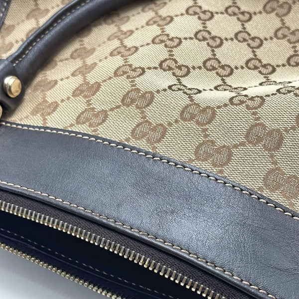 Gucci Monogram D Gold Tote Dark Brown Vintage (Pre-owned) 7JK26CK