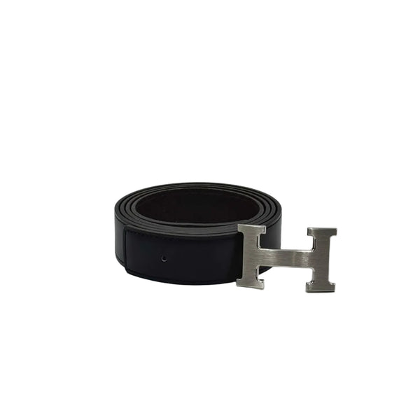 Hermes H Buckle Reversible Belt 32 Brown Black Leather T95 Belt (Brandnew)