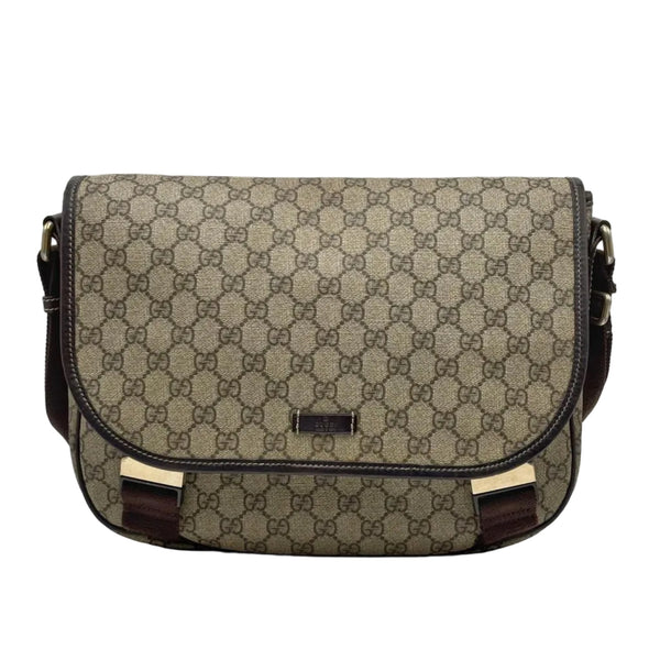 Gucci GG Brown Supreme Monogram Coated Canvas Messenger Bag (Pre-owned) 8G9DXTM