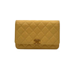 Load image into Gallery viewer, Chanel Wallet on Chain WOC Yellow Caviar Light Gold Hardware (Like new)
