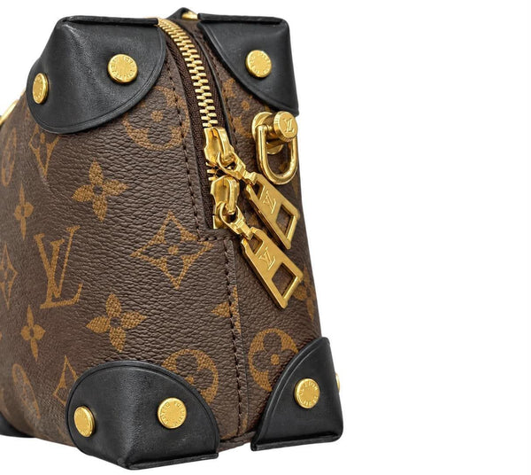 Louis Vuitton Pre-Owned Petite Malle Souple Handbag Monogram Canvas with Leather Shoulder Bag (Like new)  H8JWRT8